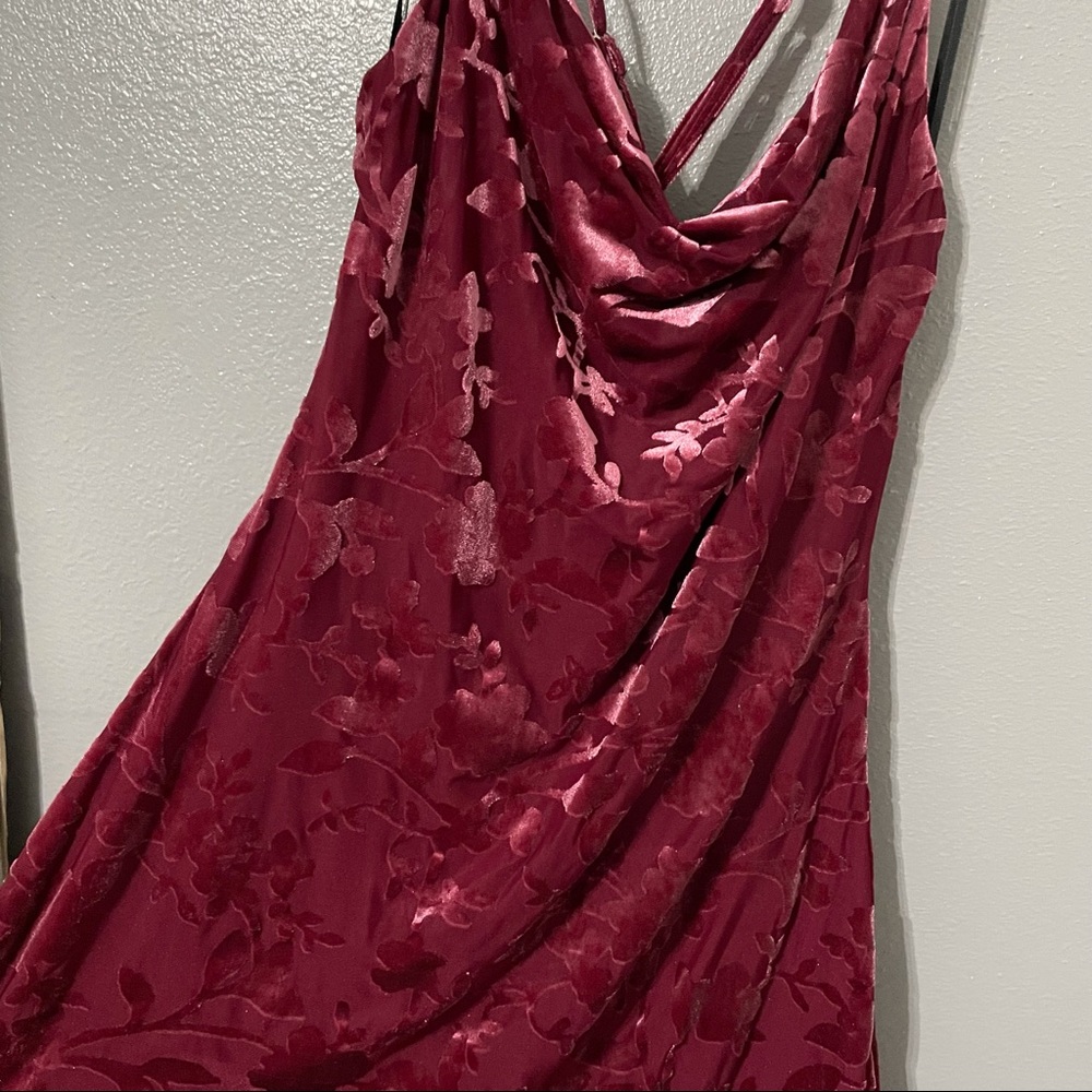 Velvet floral dress